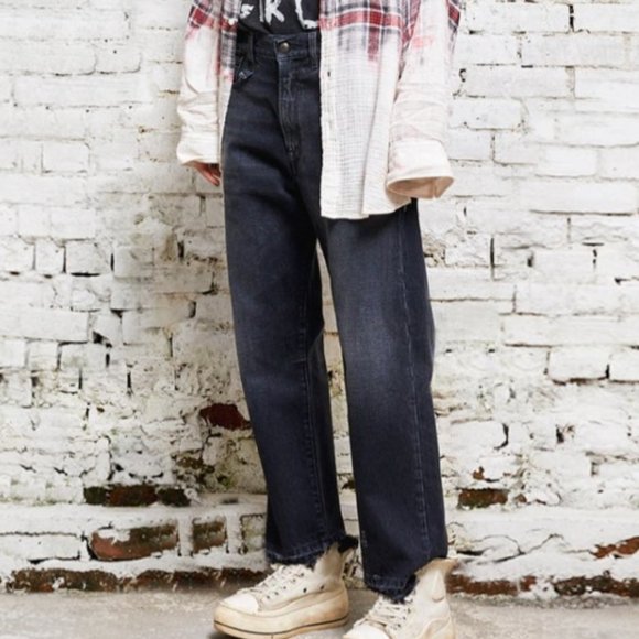 R13 Boyfriend Jeans in Jake Black Size 24 - Picture 3 of 16